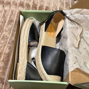 Black Espadrille Platform Sandals